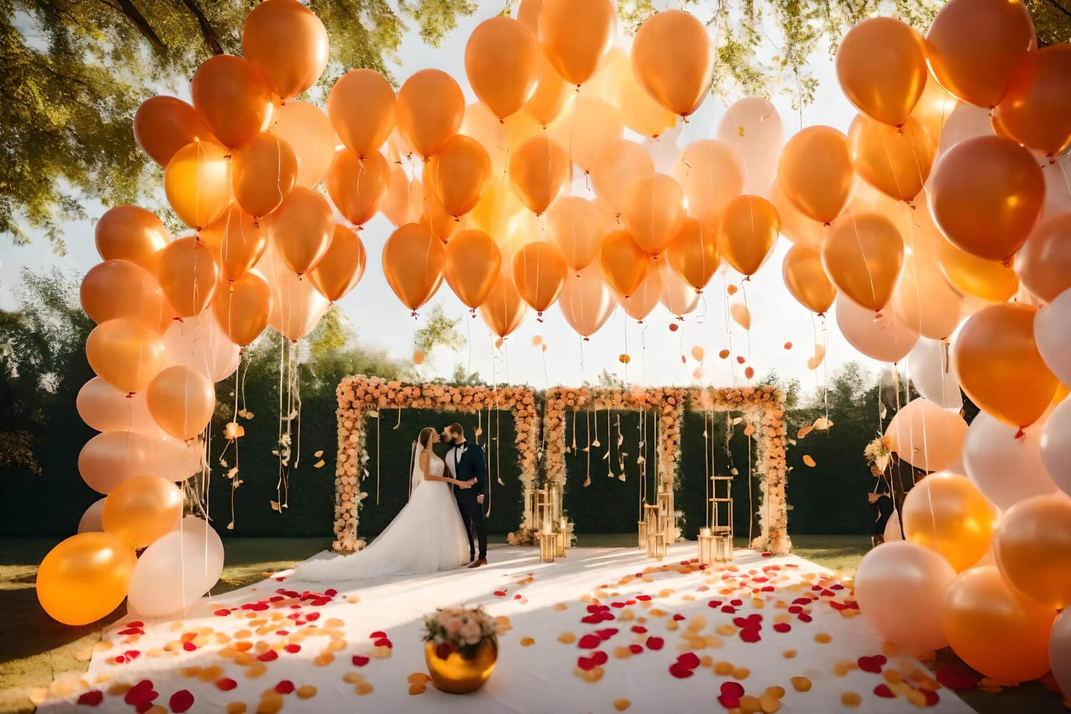 bride groom kiss canopy balloons.jpg